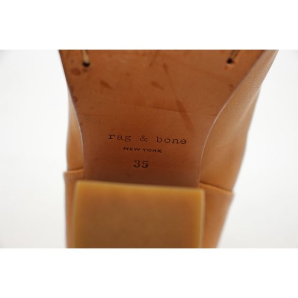 Rag & Bone New York Leather Boots Heals Brown Women's Size US 5 EU 35 - Picture 10 of 11